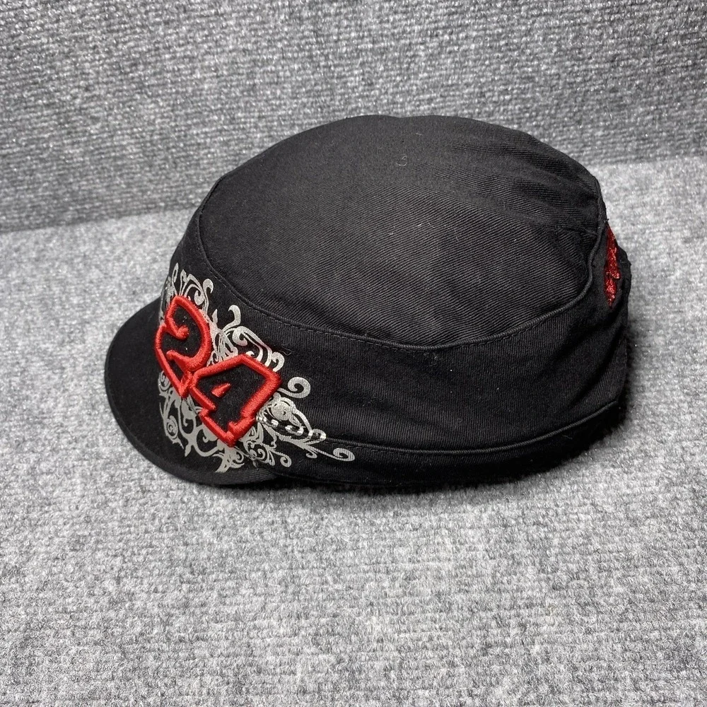 Jeff Gordon 24 Hat Cap Strap Back Mens One Size Black Red NASCAR Racing Cadet